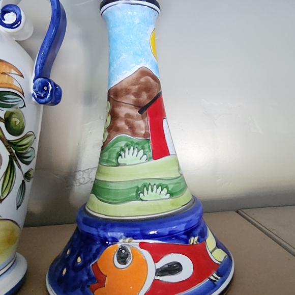 Nino Parrucca Large Italian Hand-Painted Candlestick - Picture 5 of 10